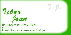 tibor joan business card
